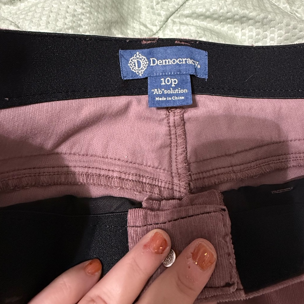 Democracy Plum Split Hem Absolution Corduroy Flar… - image 4